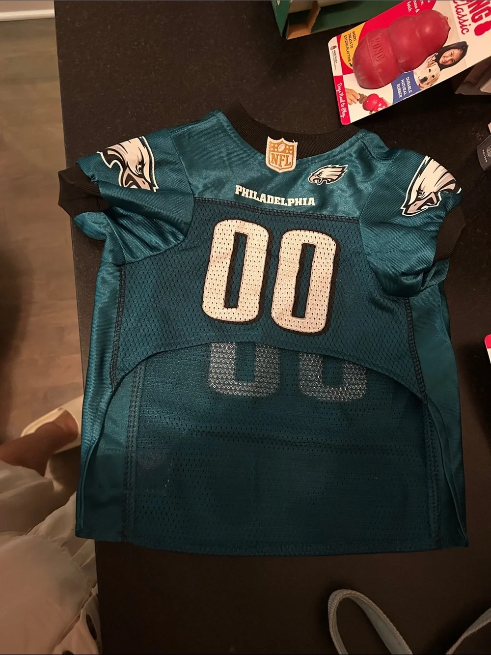 NFL Philadelphia Eagles Small Pet Jersey Teal with White #00